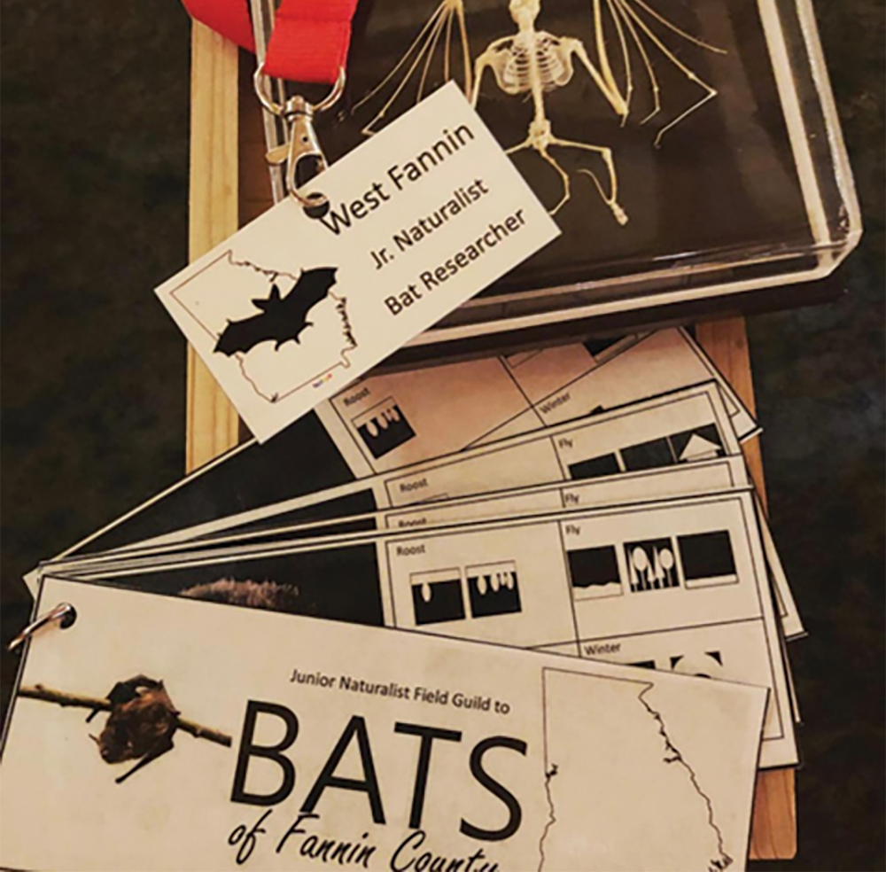 Students received naturalist badges and a field guide to local bats.
