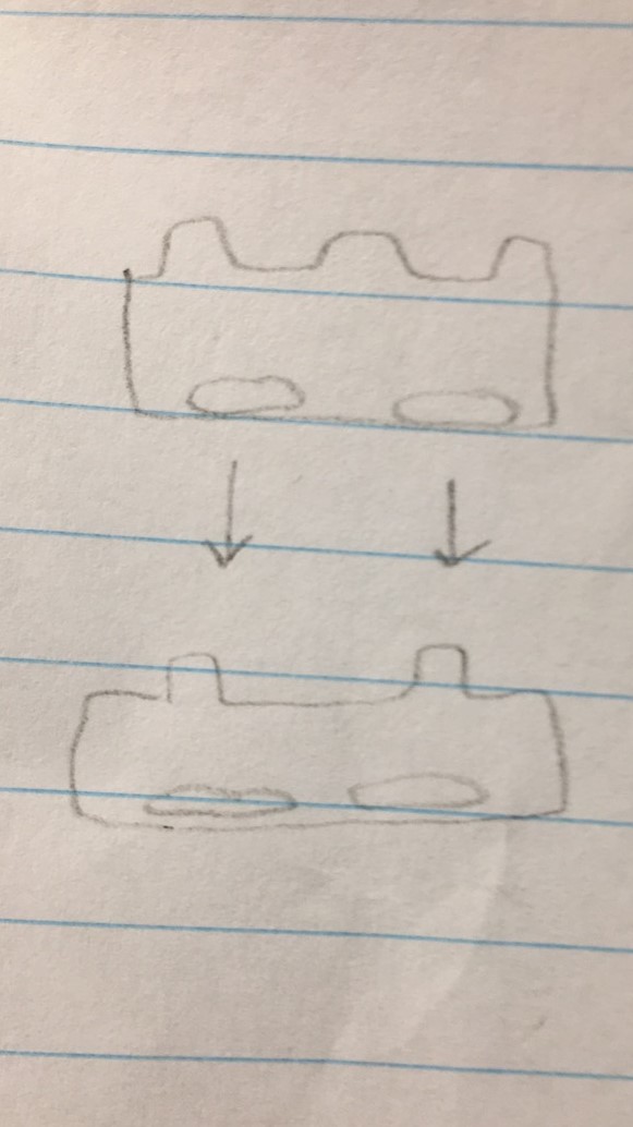 Student drawing of LEGOs.