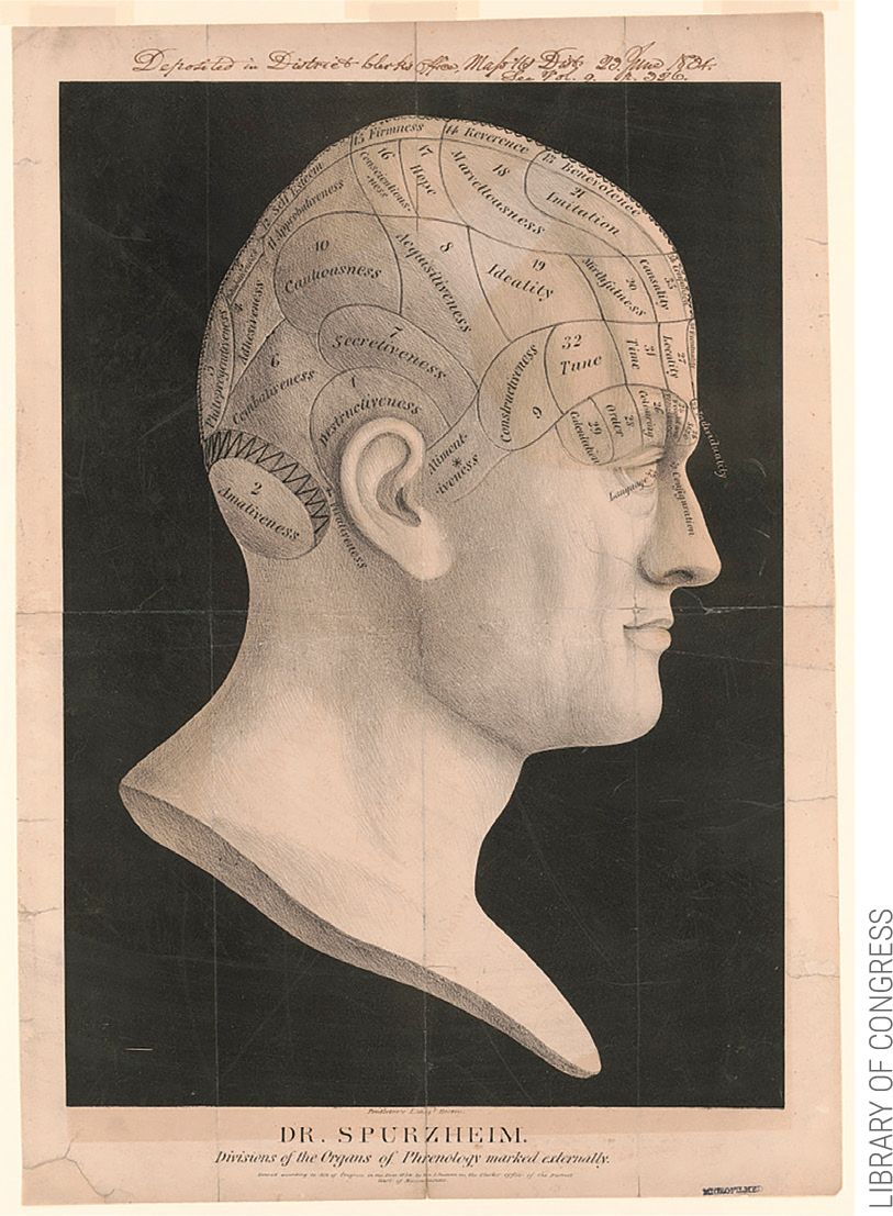 Dr. Spurzheim--divisions of the organs of phrenology marked externally https://www.loc.gov/item/96510110/